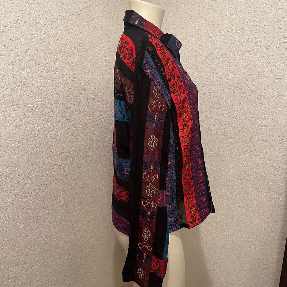 Chico’s Patchwork Sequin Jacket Shirt - image 6